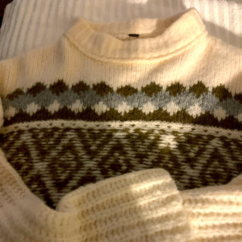 Free people cropped ski sweater